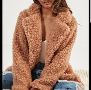 deserve better coat in mocha Teddy